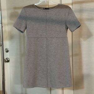 Zara Light Gray Sweater Mini Dress